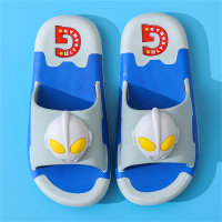 Zapatillas infantiles Ultraman, zapatillas de superman para el hogar antideslizantes de suela blanda para baño  gris