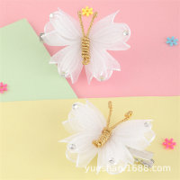 Toddler Girl 2-Piece Butterfly Hair Clip  White
