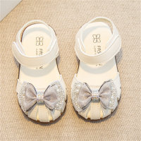 Girls soft sole toddler shoes toe cap sandals  Beige
