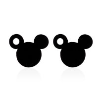 European and American simple ear jewelry cartoon cute Mickey Mouse Minnie Mickey small earrings wholesale in stock  Multicolor