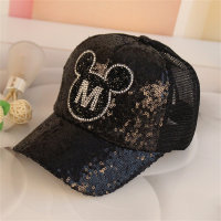 Children's shiny Mickey cap  Black
