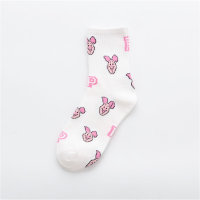 Rosa Socken für Damen in der Mitte der Wade, trendige und vielseitige Herbst- und Winter-koreanische süße Bärensocken, süße und vielseitige Studenten-Sportsocken  Mehrfarbig