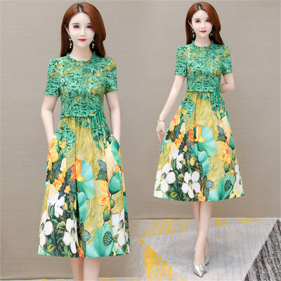 Women's floral short sleeve dress