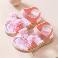 Princess sandals soft sole versatile little girls middle and large children beach shoes  Pink