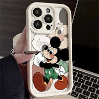Mickey Mouse adulto para Apple 15promax nuevo iphone14pro silicona 13 soft shell ins  Blanco