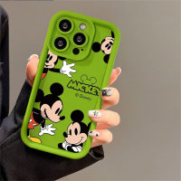 Adult Mickey for Apple 15promax new iphone14pro silicone 13 soft case  Green