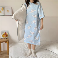 Pajamas for women summer Korean style spring and autumn student short-sleeved home clothes cute cartoon loose pregnant women women's pajamas for women summer  Multicolor