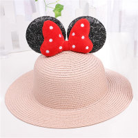 Sombrero de lavabo con sombrilla de protección solar, lazo dulce y lindo, sombrero de pescador de ala grande, sombrero de playa  Rosado