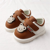 Zapatos para niños pequeños con patrón de oso encantador para niña pequeña  marrón