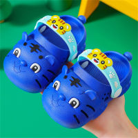 New baby hole shoes, children's slippers, summer girls, boys, non-slip children's slippers, small and medium-sized children's infant shoes  Deep Blue