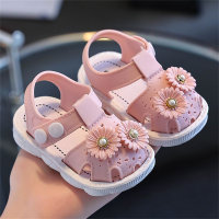 Children's non-slip soft sole small and medium-sized children's baby princess beach shoes  Pink