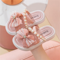 Princess shoes beach shoes soft bottom non-slip pearl outdoor wear all-match sandals  Pink
