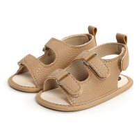 Baby Solid Color Velcro Baby Shoes  Khaki
