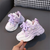 Zapatos deportivos antideslizantes con suela suave para niñas  Púrpura