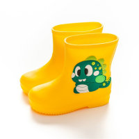 Toddler Solid Color Dinosaur Pattern Rain Boots  Yellow