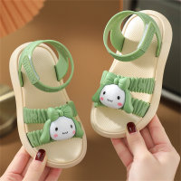 Soft bottom non-slip comfortable fashionable princess shoes sandals bow  Green