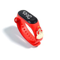 Reloj electrónico infantil Disney Princess Touch Sports LED  rojo