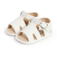 Baby Solid Color Velcro Baby Shoes  White