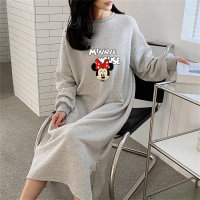 Oversized Mickey Mouse Hoodie  Gray