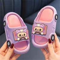 Children's car pattern non-slip sandals  Purple