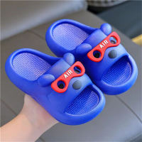 Children's cartoon pattern non-slip slippers  Blue
