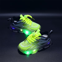 Toddler Glowing Gradient Color Sport Shoes  Black
