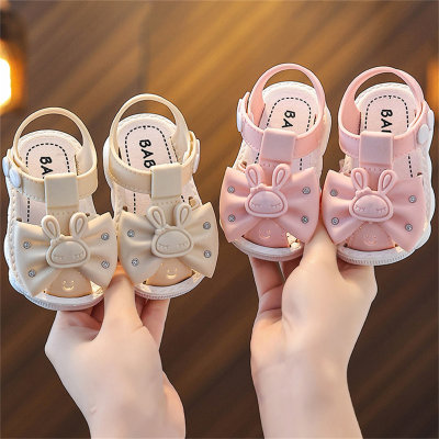 Baotou zapatos para niños pequeños sandalias antideslizantes de suela suave para uso en el hogar