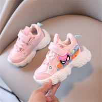 Boys' Sports Shoes 2023 Autumn and Winter New Leather Girls Light Soled Casual Shoes Running Shoes Baby Toddler Shoes Flashing Shoes  Pink