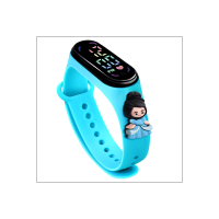 Orologio elettronico impermeabile per bambini 3D Cartoon Animal Decor  Blu