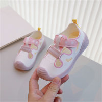 Sandalias de bebé transpirables con puntera antideslizante y suela blanda  Blanco