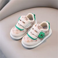 Baby girl soft sole toddler shoes 2024 spring new male baby sports shoes soft leather lightweight baby shoes  Green