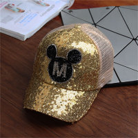 Cappello in rete con paillettes per bambina  Color oro