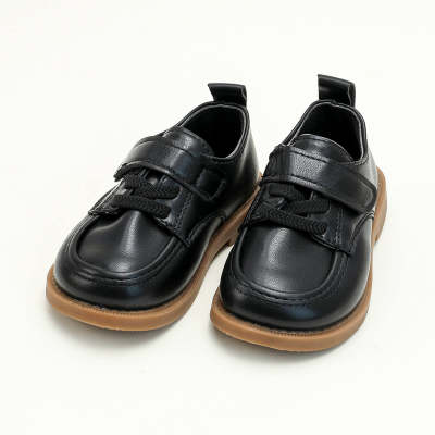 Toddler Boy Solid Color Velcro Leather Shoes
