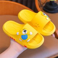 Zapatillas de caca al aire libre para baño en casa antideslizantes de dibujos animados  Amarillo