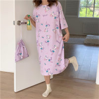 Pajamas for women summer Korean style spring and autumn student short-sleeved home clothes cute cartoon loose pregnant women women's pajamas for women summer  Multicolor