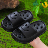 Anti-slip, hollow, water-leakable, non-stinky indoor household soft-soled sandals  Black