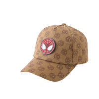 Spider visor graffiti iron mark cartoon boy baseball cap  Khaki