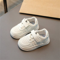 Girls' sneakers, soft-soled leather sneakers, white shoes  White