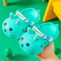 Children's Slippers Women's Summer Indoor Cute Cartoon Home Anti-Slip Soft Sole Small and Medium-sized Boys Baby Cool Boys' Slippers  Green