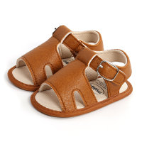 Baby Solid Color Velcro Baby Shoes  Brown