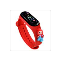 Orologio elettronico impermeabile per bambini 3D Cartoon Animal Decor  Rosso