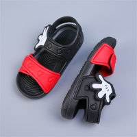 Sandales Mickey Velcro pour enfants  Noir