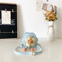 Blumenform 3D-Blumendekor Mini-Umhängetasche für Mädchen  Blau