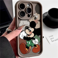 Adulto Mickey Mouse para Apple 15promax novo iphone14pro silicone 13 soft shell ins  Café