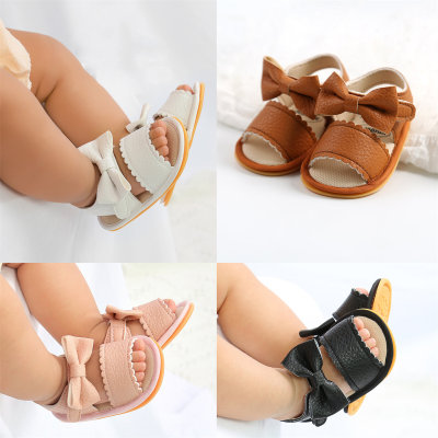 Chaussures de bébé Bowknot de couleur unie pour bébé