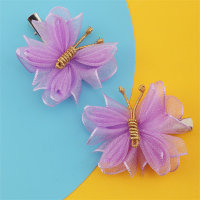 Toddler Girl 2-Piece Butterfly Hair Clip  Purple