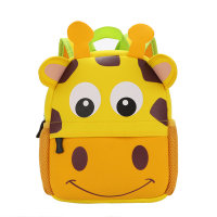 Children's 3D Animal Picture Backpack  Fluorescent yellow