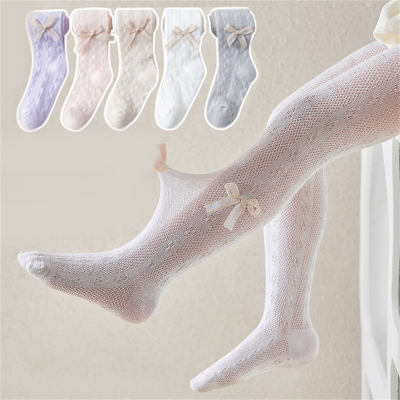 Children's thin solid color pantyhose
