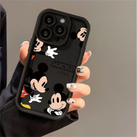 Adult Mickey for Apple 15promax new iphone14pro silicone 13 soft case  Black