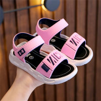 Children's sandals, summer beach shoes, soft soles, non-slip, medium and large children, baby boys, casual student shoes, boys' sandals  Pink